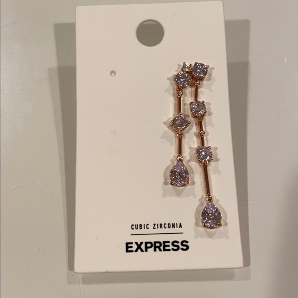 Single Rose Gold Chandelier Earring